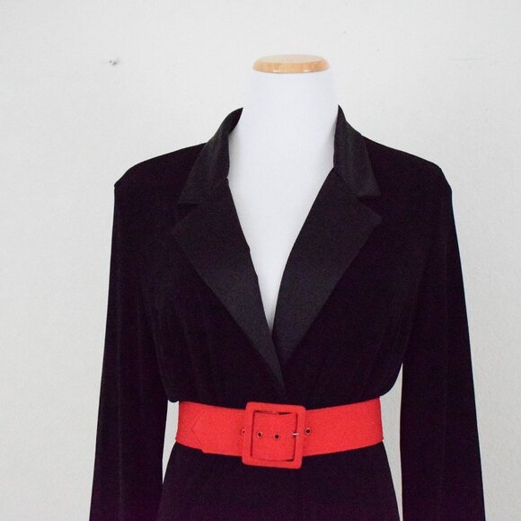 Vintage Black Polyester Lapel Jacket by TTC The Travel Collection‎ Size Medium - Picture 10 of 10